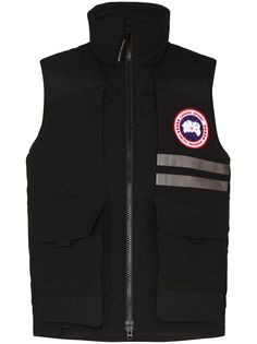 Canada Goose жилет на молнии с нашивкой-логотипом