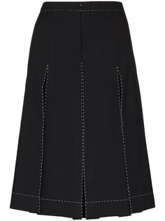 Maison Margiela юбка с завышенной талией и складками