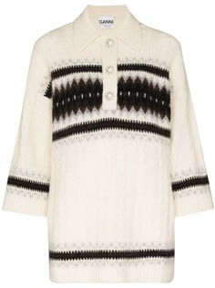 GANNI свитер с декорированными пуговицами