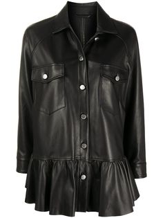 RedValentino пальто с оборками на подоле