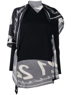 MM6 Maison Margiela джемпер с шарфом