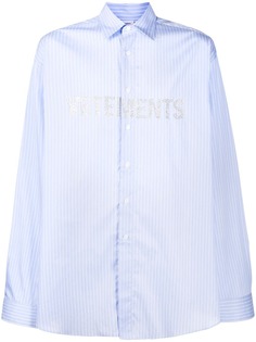 Vetements рубашка оверсайз с логотипом