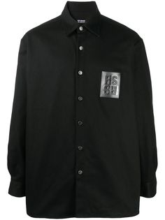 Raf Simons рубашка с нашивкой-логотипом