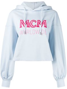 MCM худи оверсайз с вышитым логотипом