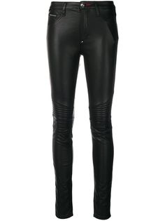 Philipp Plein брюки скинни из искусственной кожи