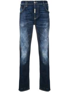 Philipp Plein выцветшие прямые джинсы