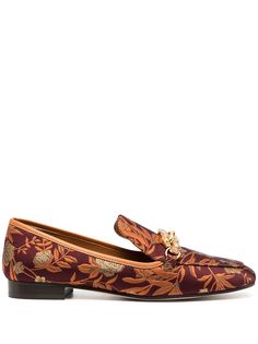 Tory Burch лоферы с цветочным жаккардовым узором