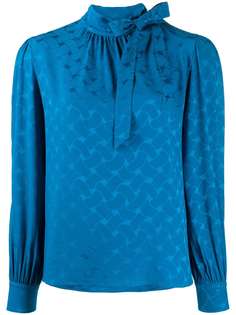 Saint Laurent блузка с графичным принтом