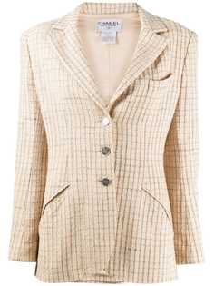 Chanel Pre-Owned клетчатый блейзер 1998-го года
