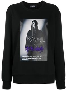 Karl Lagerfeld толстовка с логотипом и графичным принтом