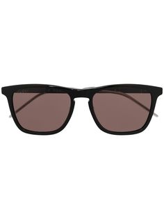Gucci Eyewear солнцезащитные очки в квадратной оправе с логотипом