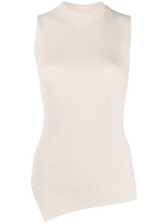 Theory трикотажный топ без рукавов с асимметричным подолом