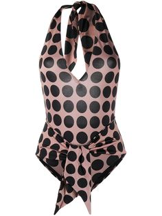 Stella McCartney купальник в горох с бантом
