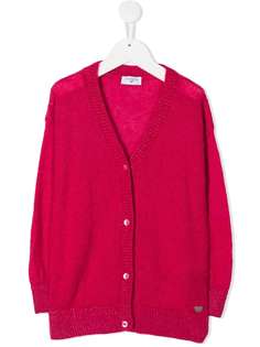 Monnalisa кардиган с пряжкой в форме сердца