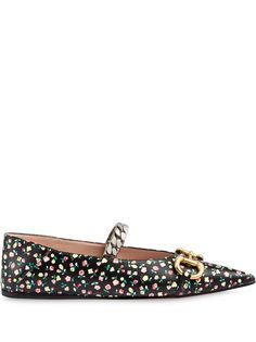 Gucci балетки с цветочным узором из коллаборации с Liberty