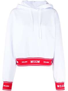 MSGM толстовка с логотипом на воротнике