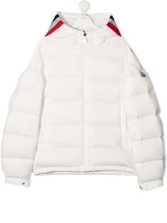 Moncler Kids пуховик с контрастными полосками