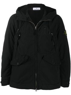 Stone Island куртка с капюшоном и карманами
