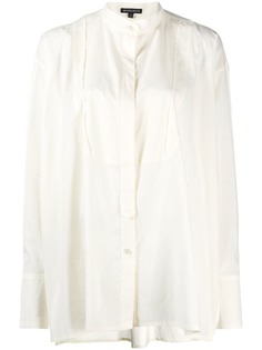 Ann Demeulemeester рубашка без воротника с длинными рукавами