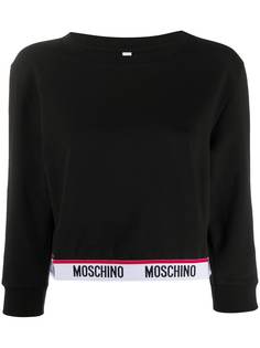 Moschino укороченная толстовка с логотипом