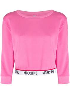 Moschino укороченная толстовка с логотипом