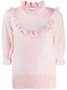 RedValentino трикотажный топ с оборками