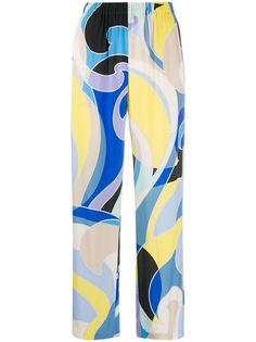 Emilio Pucci брюки свободного кроя с абстрактным принтом