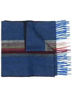 Paul Smith полосатый шарф с бахромой