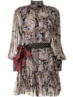 Zimmermann платье с оборками и цветочным принтом