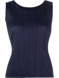 Pleats Please Issey Miyake плиссированный топ без рукавов