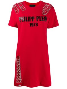 Philipp Plein платье 1978 с цепочками
