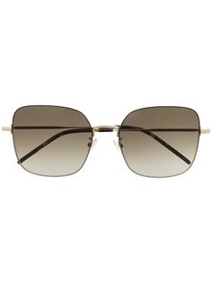 Saint Laurent Eyewear солнцезащитные очки SL410 Wire в квадратной оправе