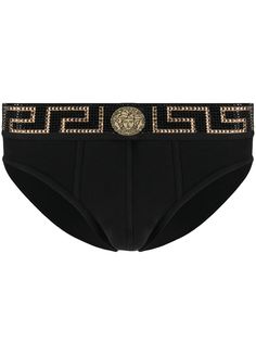 Versace трусы-брифы с узором Greca