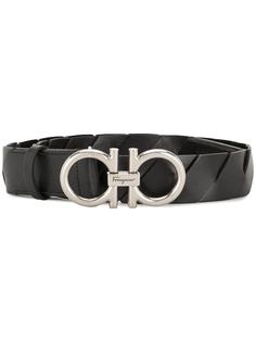 Salvatore Ferragamo плетеный ремень с логотипом