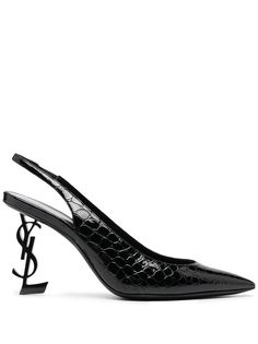 Saint Laurent туфли Opium 85 с ремешком на пятке