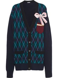 Miu Miu кардиган с бантом