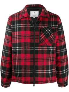 Woolrich клетчатая куртка на молнии