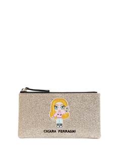 Chiara Ferragni блестящий клатч с логотипом