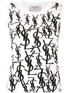 Yves Saint Laurent Pre-Owned топ без рукавов с логотипом