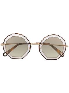 Chloé Eyewear солнцезащитные очки Rosie в круглой оправе