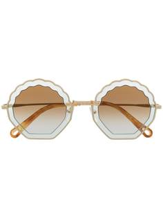 Chloé Eyewear солнцезащитные очки Rosie в круглой оправе