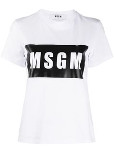 MSGM футболка Box с логотипом