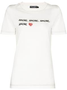 Dolce & Gabbana футболка с круглым вырезом и принтом Amore