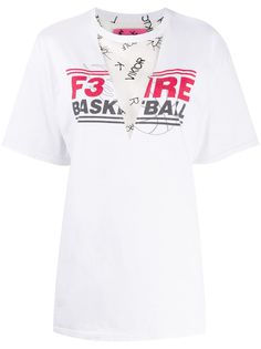 Viktor & Rolf сетчатая футболка с принтом