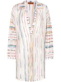 Missoni полосатое платье-рубашка длины мини
