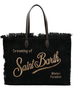 Mc2 Saint Barth сумка-тоут фактурной вязки с бахромой