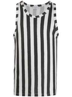 Saint Laurent полосатый топ без рукавов