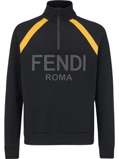 Fendi толстовка на молнии с логотипом