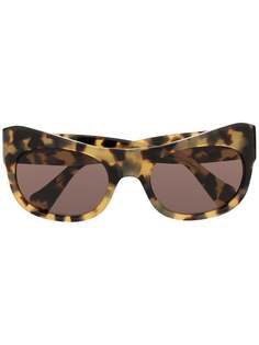 Gucci Eyewear солнцезащитные очки в квадратной оправе черепаховой расцветки