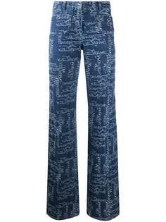 Giambattista Valli расклешенные джинсы с завышенной талией и логотипом